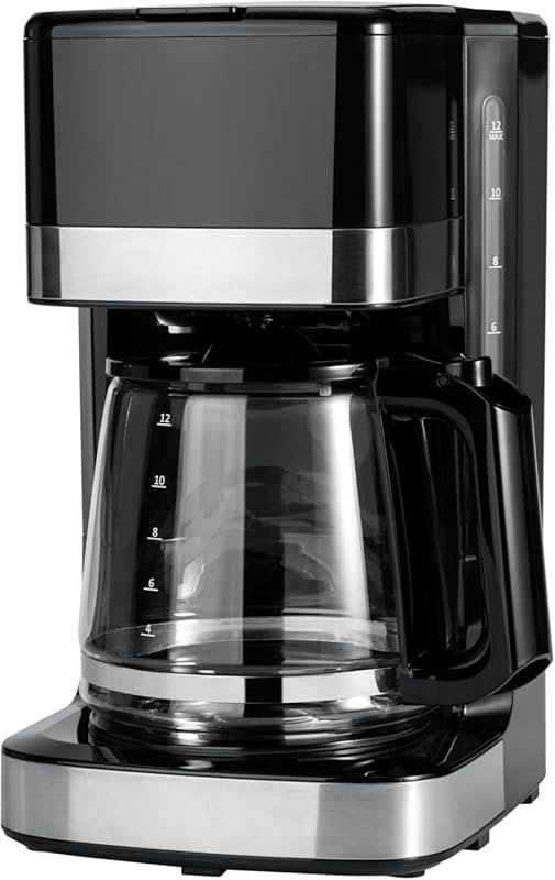 Amazon Basics 12 Cup Drip Coffee Maker with Glass Carafe, Auto Shut-of