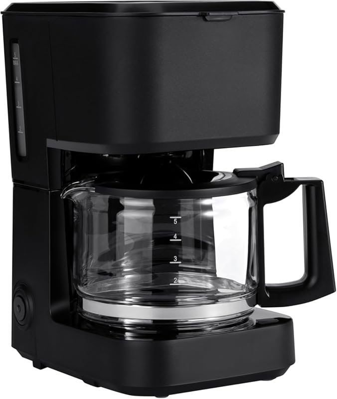 Amazon Basics 5 Cup Drip Coffee Maker with Glass Pot, Auto Shut-off & 
