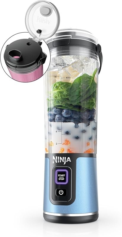 Ninja Blast 18 oz Cordless Portable Blender, BPA‑Free Leakproof Cup wi