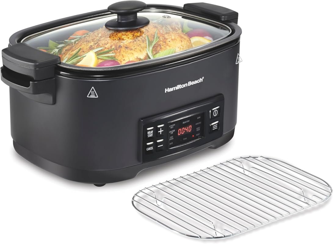 Hamilton Beach 6QT 9-in-1 Programmable Slow Cooker with Sear, Browning