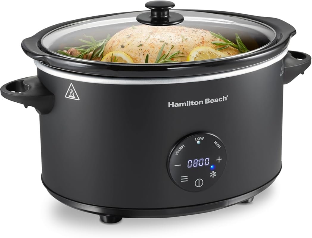Hamilton Beach Set & Forget Programmable 6QT Slow Cooker with Defrost 