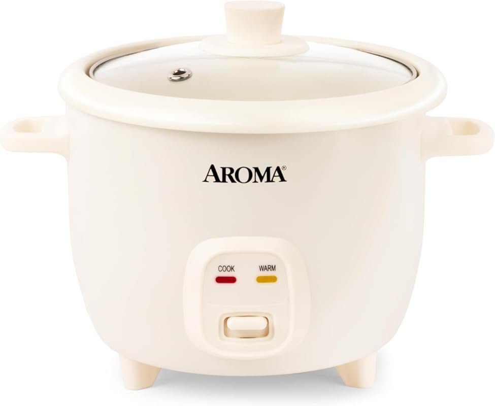 AROMA CoreCoat Pot‑Style Rice Cooker, One‑Touch Control, Non‑Stick Cer