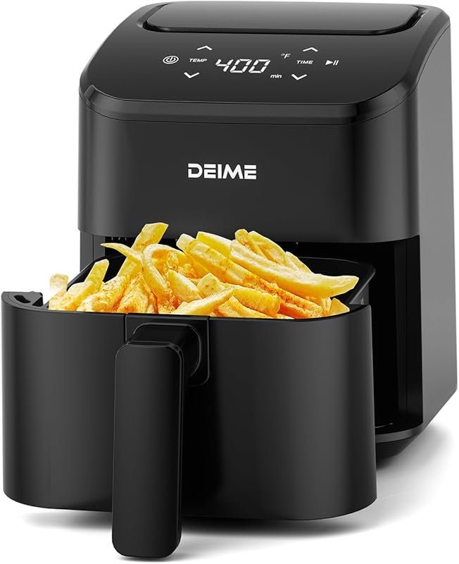 DEIME 3‑Qt Digital Air Fryer – Space‑Saving Compact Design, Nonstick D