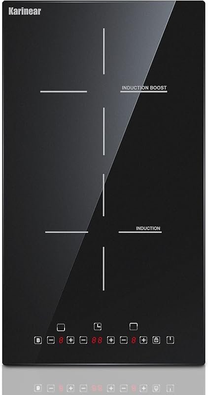 Karinear 2 Burner Induction Cooktop with Booster & Child Lock, 3500W 2