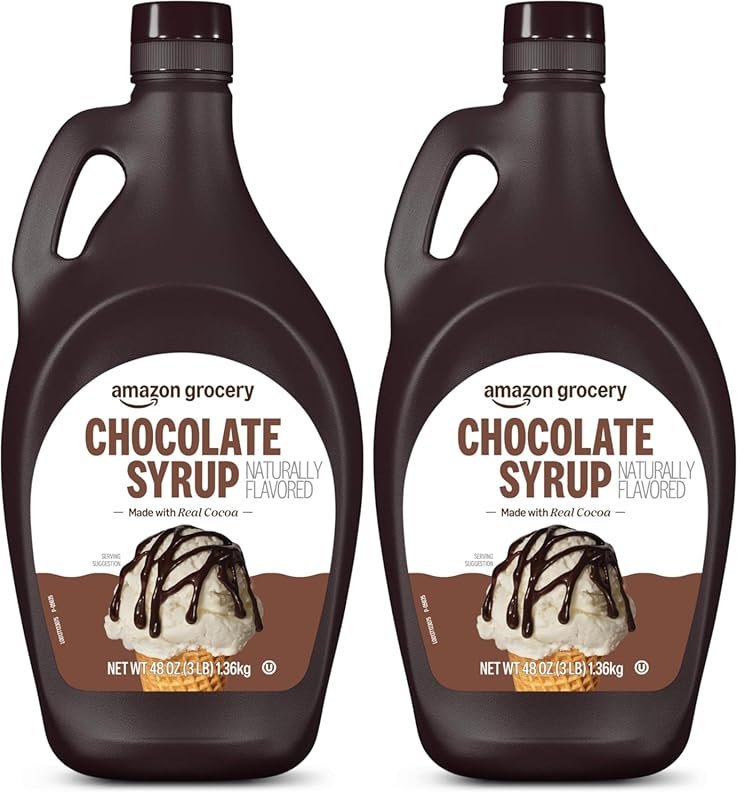 Happy Belly Chocolate Syrup, 48 oz (Pack of 2) – Rich & Creamy Flavor 