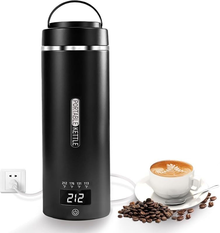 Portable Electric Kettle with 4 Temperature Controls, 304 Stainless St