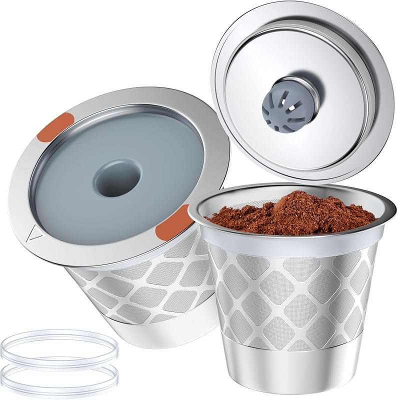 Universal Stainless Steel Reusable K Cups for Keurig 2.0 & 1.0 – 2-Pac