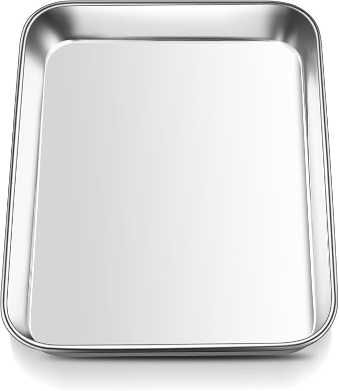 E-far Mini Toaster Oven Tray, 9.4”x7.3”, Stainless Steel & Rust Free