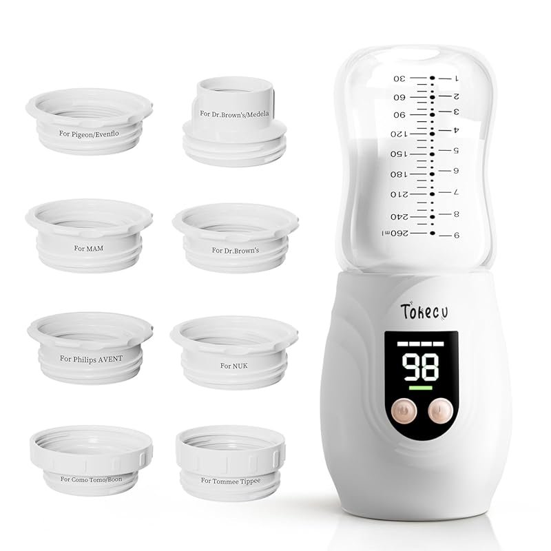 Portable Glass Bottle Warmer – 8 Adapters, Double Leak-Proof, Fast Hea