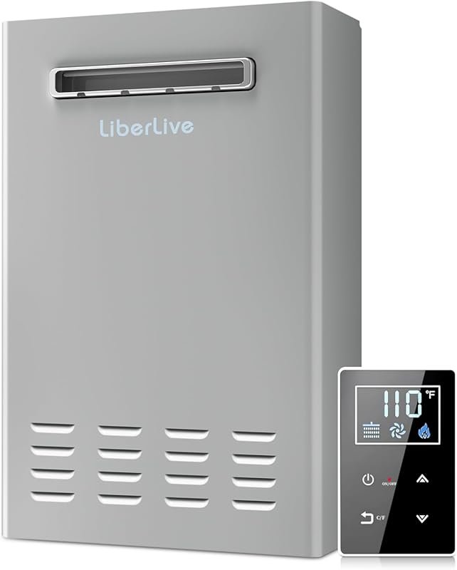 Natural Gas Outdoor Tankless Water Heater, Up to 5.3 GPM, 130K BTU, CS