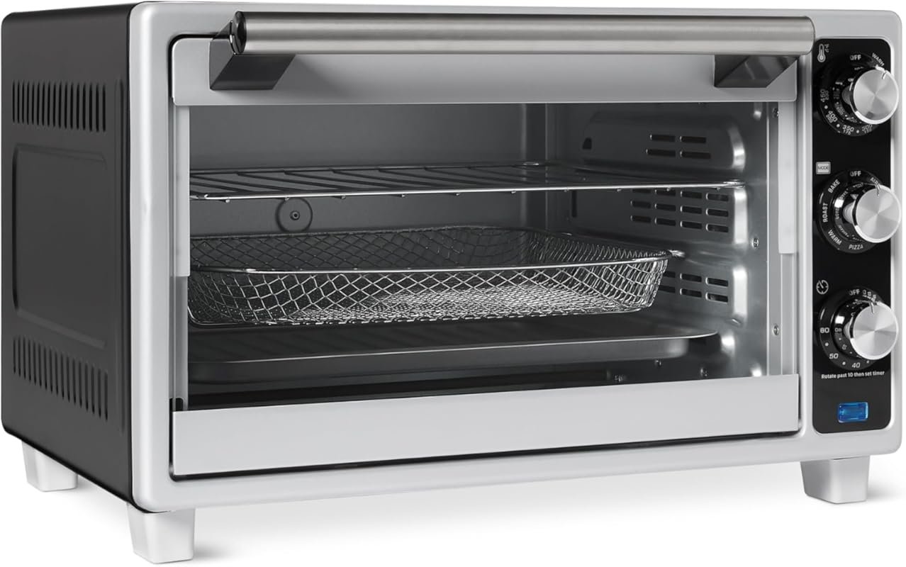 Amazon Basics 6-Slice 23-QT Toaster Oven with Air Fryer, 7-in-1 Cookin