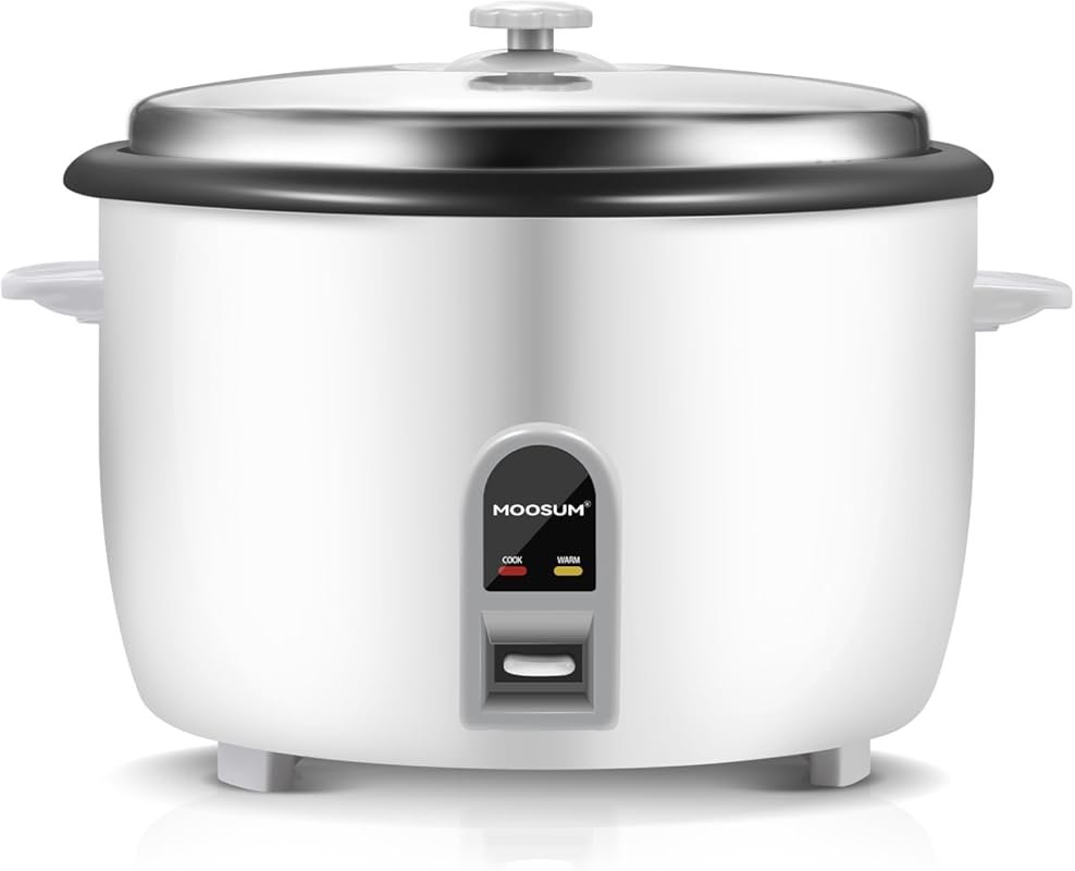 Large 30‑Cup Uncooked (60‑Cup Cooked) Commercial Rice Cooker, One‑Touc