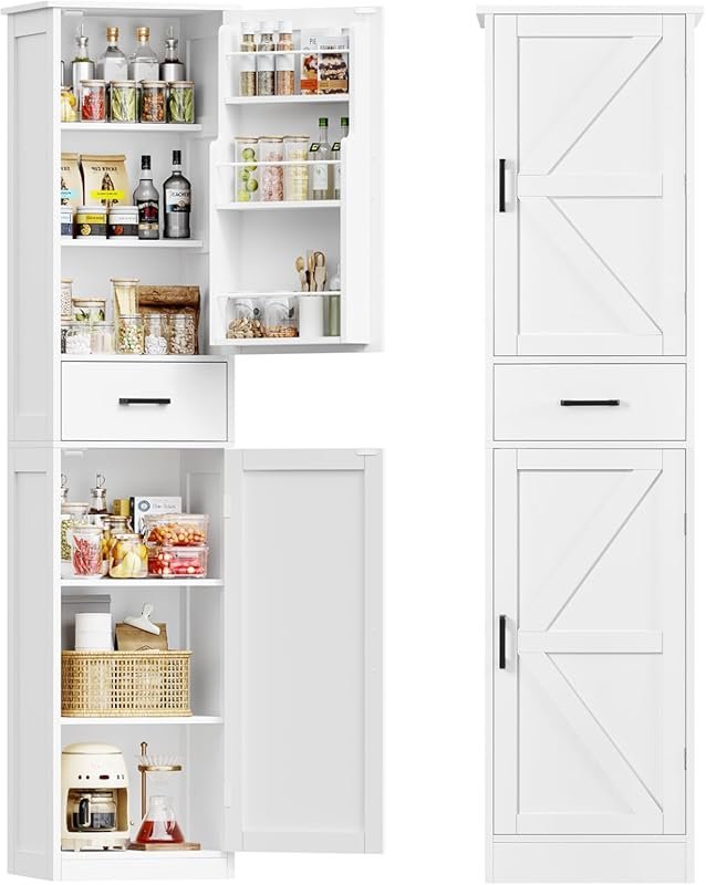 TEENFON Storage Cabinet with Three Door Shelves and One Drawer – Narro
