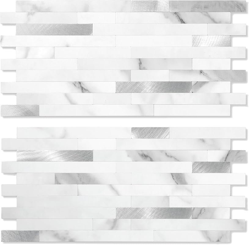 Yipscazo 2026 Upgrade Smooth Matte Marble White Peel and Stick Backspl