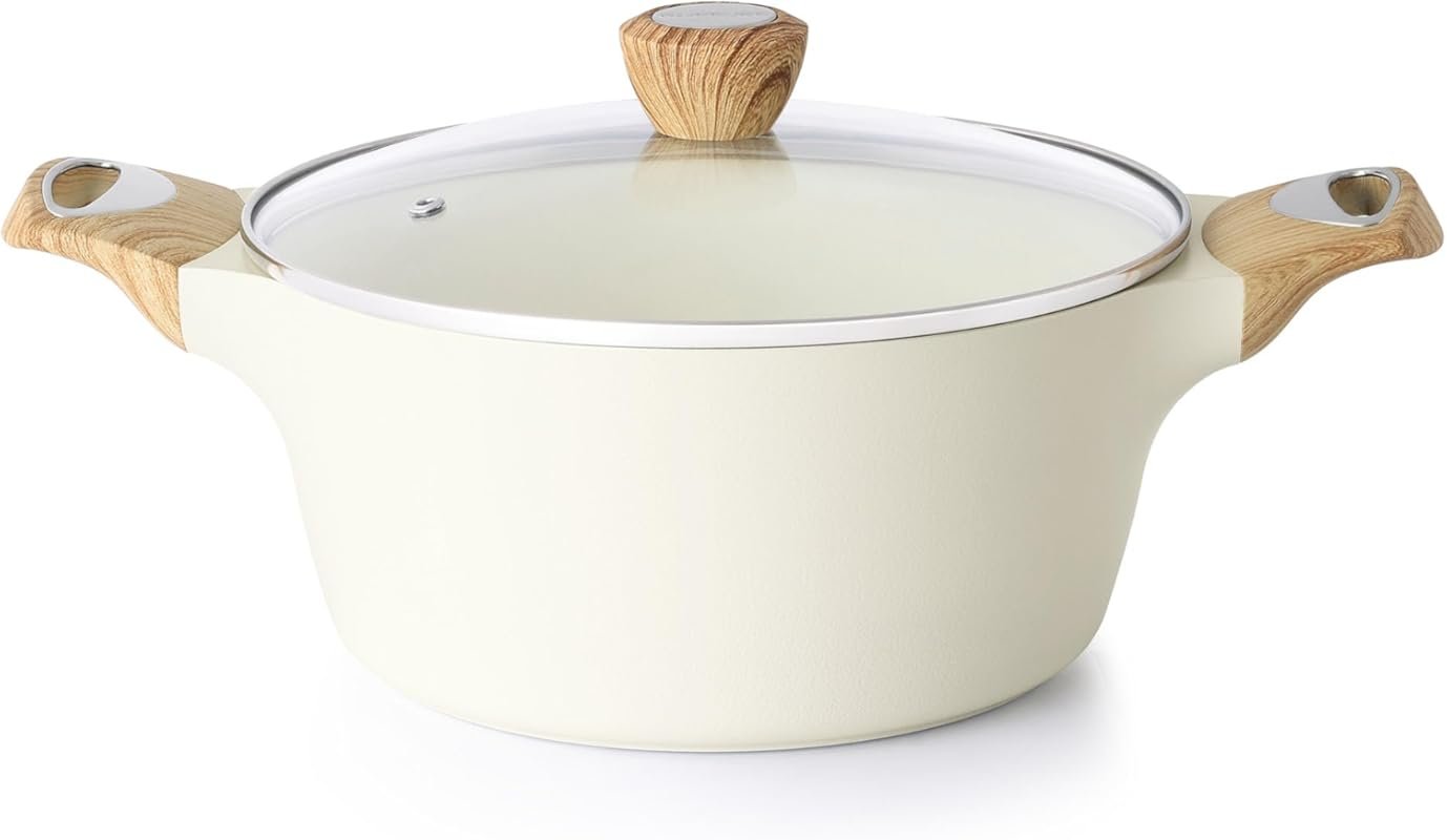 SENSARTE Ceramic Nonstick Stock Pot, 6.6 QT Soup Pot, Non-Toxic, PFOA/