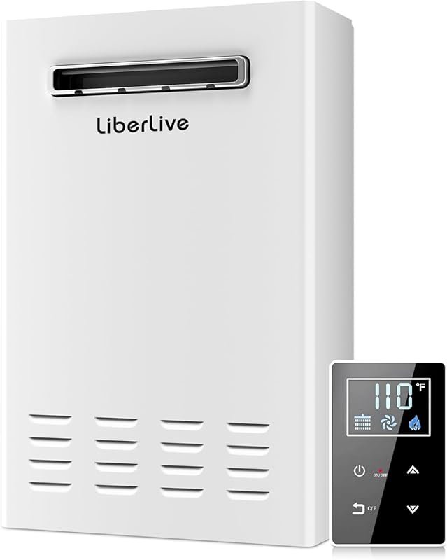 Natural Gas Outdoor Tankless Water Heater, Up to 5.3 GPM, 130K BTU, CS