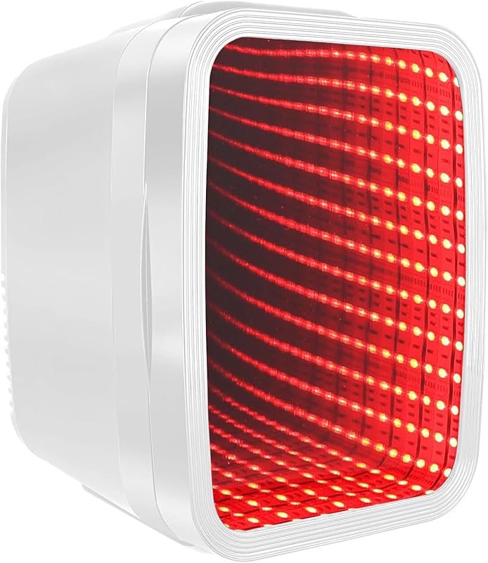 FANSEXPERT Mini Fridge with Dimmable LED Light, 4L AC/DC Portable Cool