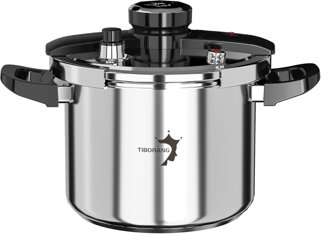 TIBORANG 8.5‑Quart Stainless Steel Pressure Cooker