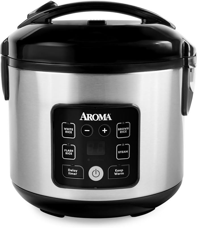 AROMA® CoreCoat™ Digital Rice Cooker & Steamer for Brown Rice, 8-Cup C