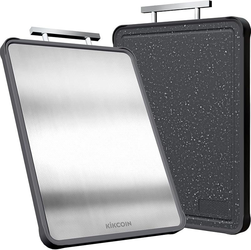 Kikcoin 304 Stainless Steel Cutting Board, Extra Large 17”×11”, Food-G