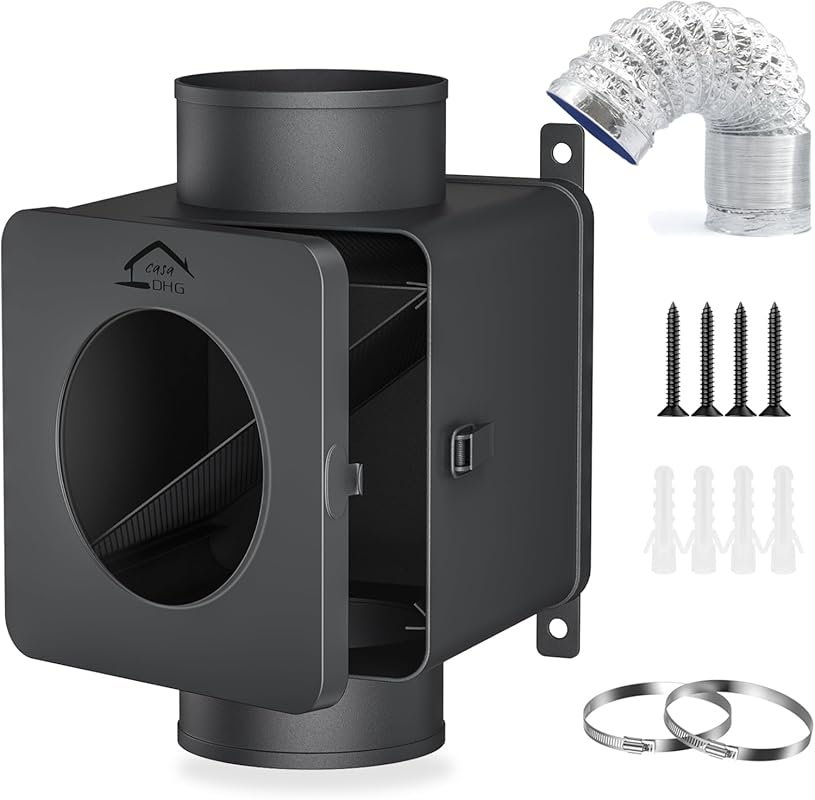 Metal Indoor Dryer Vent Kit with Lint Catcher, 4