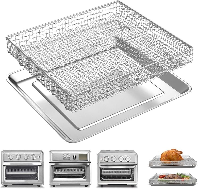 Replacement Air Fryer Basket for Cuisinart TOA‑60/65/70 – 12.4×11″ Ste