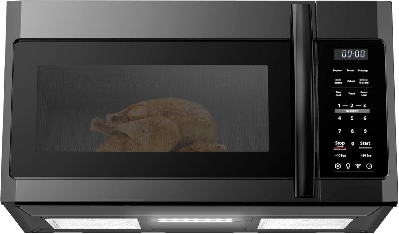 BLACK+DECKER Over the Range Microwave with Vent & Auto Cooking, 1.7 Cu