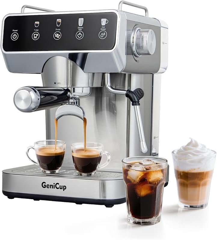 Expresso Touchscreen 20‑Bar Espresso Machine with Milk Frother, Hot Wa