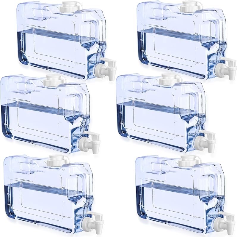 Funnymoom 6‑Pack Reusable Fridge Water Dispensers – BPA‑Free Plastic B