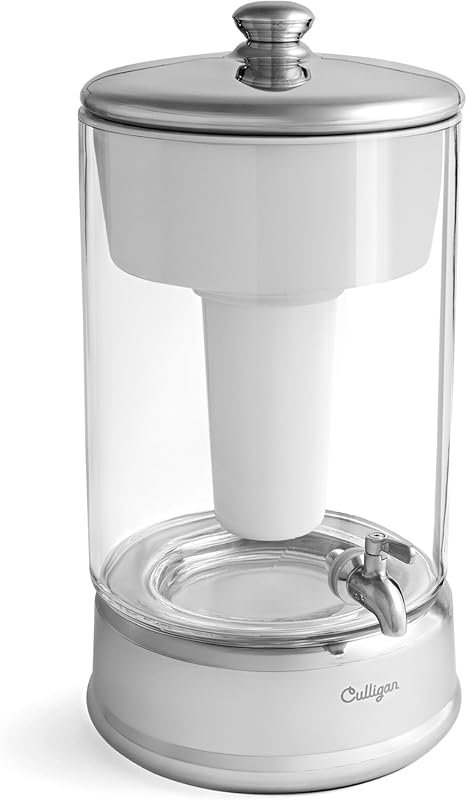 Culligan ZeroWater 40-Cup Glass Dispenser – 5-Stage Filter Reduces Lea