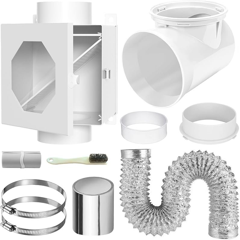 Metal Dryer Lint Trap Box with 90° Elbow, 4