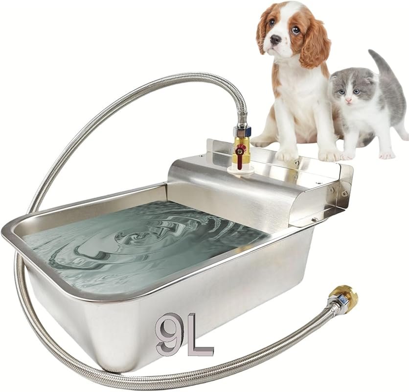 304 Stainless Steel Automatic Water Dispenser for Chickens, Ducks, Dog