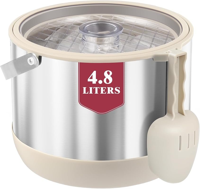 5QT Double-Wall Insulated Ice Bucket with Scoop & Lid for Champagne, W