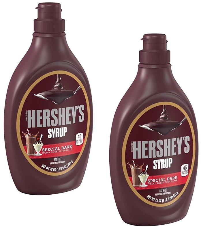 Hershey's Special Dark Syrup Pack of 2 – Rich Chocolate Flavor to Elev