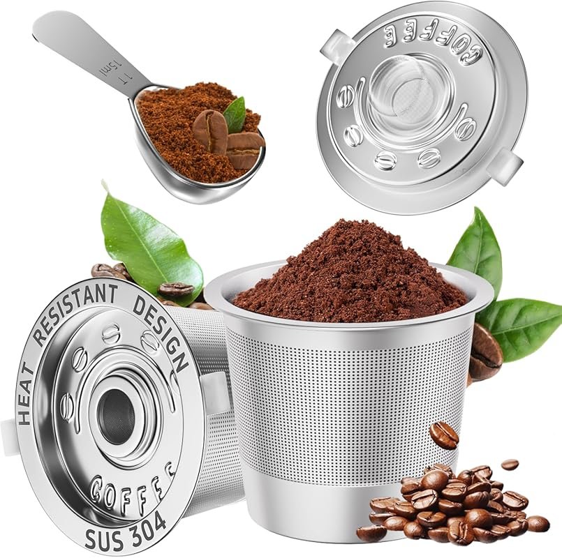 Stainless Steel Reusable K Cups for Keurig 1.0 – BPA-Free, Scoop & Hea