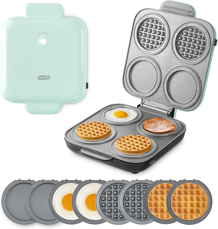 Dash MultiMaker® Family Mini Maker System – Dual Ceramic Nonstick Surf