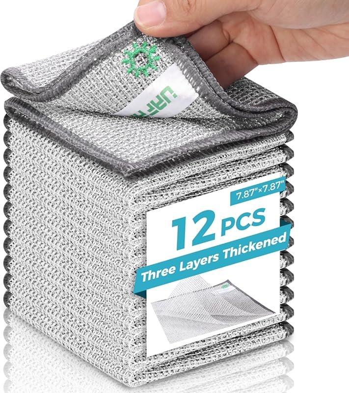 12 PCS Non-Scratch Wire Dishcloth – Fast Cleans Without Scratching, Sa