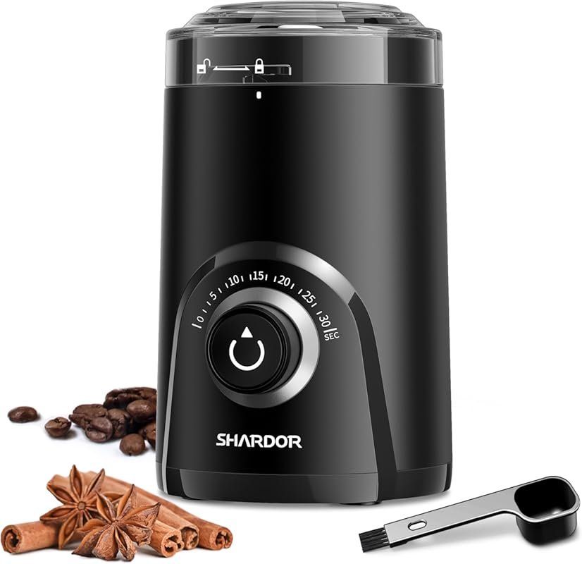 SHARDOR Super Silent Blade Coffee Grinder with Rotary Knob for Beans, 