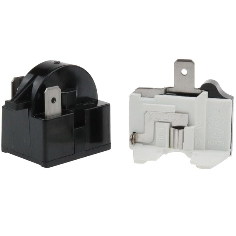 2-Piece QP2-4.7 PTC Starter Relay & Overload Protector for Refrigerato