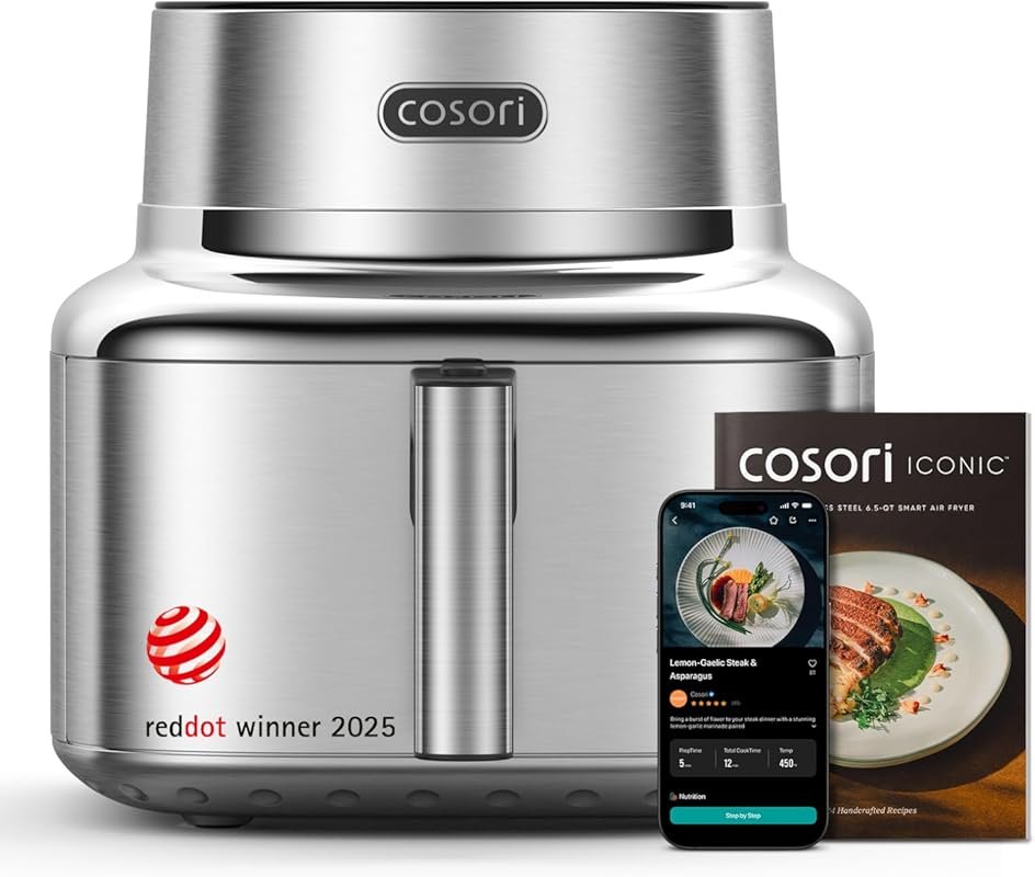 Cosori 6.5 Qt Smart Air Fryer with PFAS-Free Coating & 9 Cooking Funct