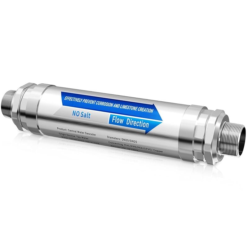 Whole House Scale Water Softener System – Salt-Free Descaler Prevents 