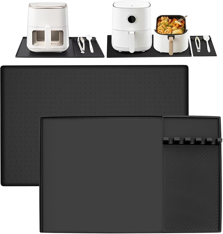 24"x16" Silicone Heat‑Resistant Air Fryer Mat Set with Detachable Hold