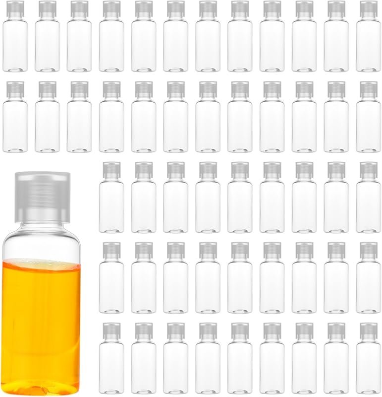 100 PCS 30ml Clear Leak-Proof Flip Cap Travel Bottles for Liquid Toile