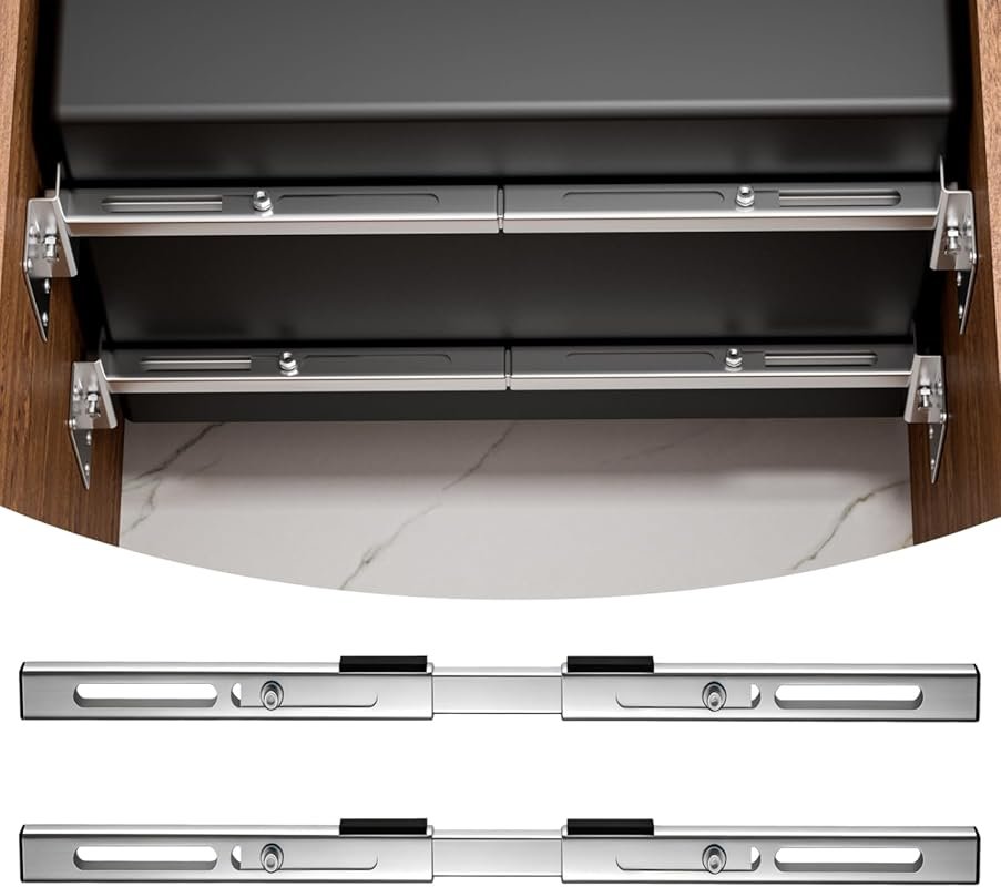 Adjustable Heavy-Duty Stainless Steel Undermount Sink Brackets for 28–