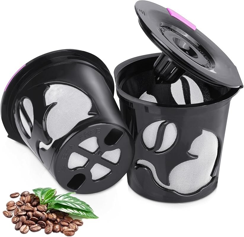 2-Pack BPA-Free Refillable K-Cups for Keurig K-Mini, K-Duo & K-Express