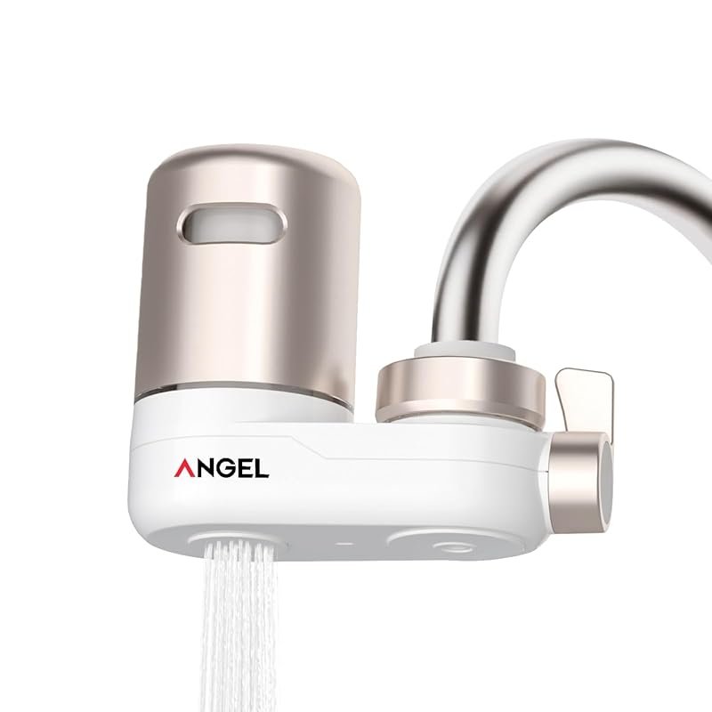 ANGEL CF30 Rose Gold Faucet Mount Water Filter, Reduces 98% Chlorine, 