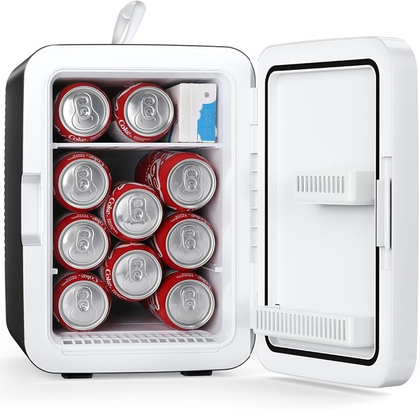 Antarctic Star 10L Portable Mini Fridge with AC/DC Adapters, Perfect f