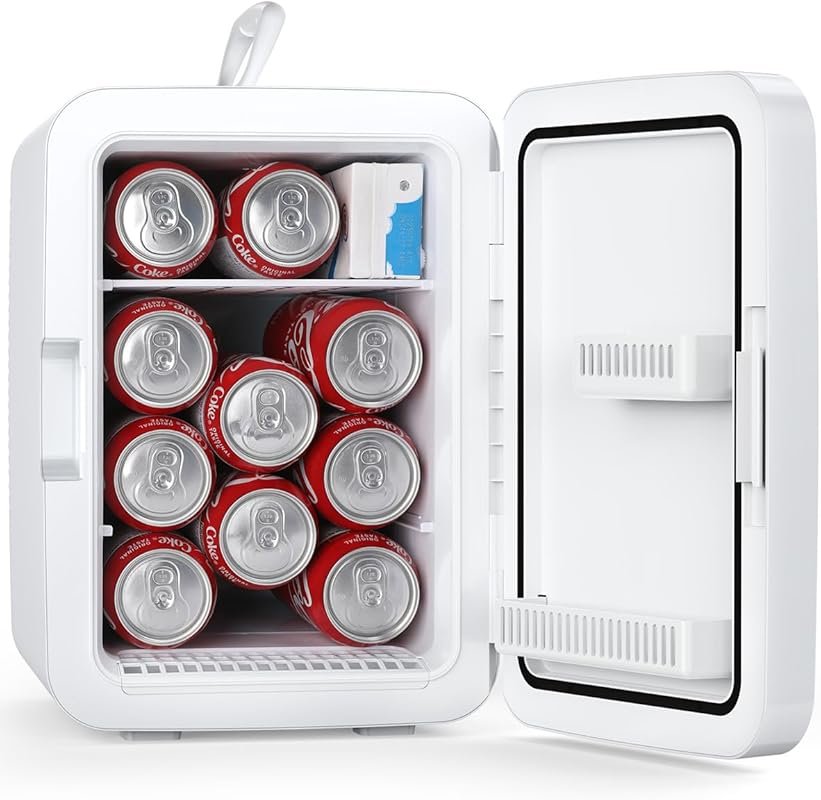 Antarctic Star Compact Mini Fridge, 10L Portable Refrigerator with AC/