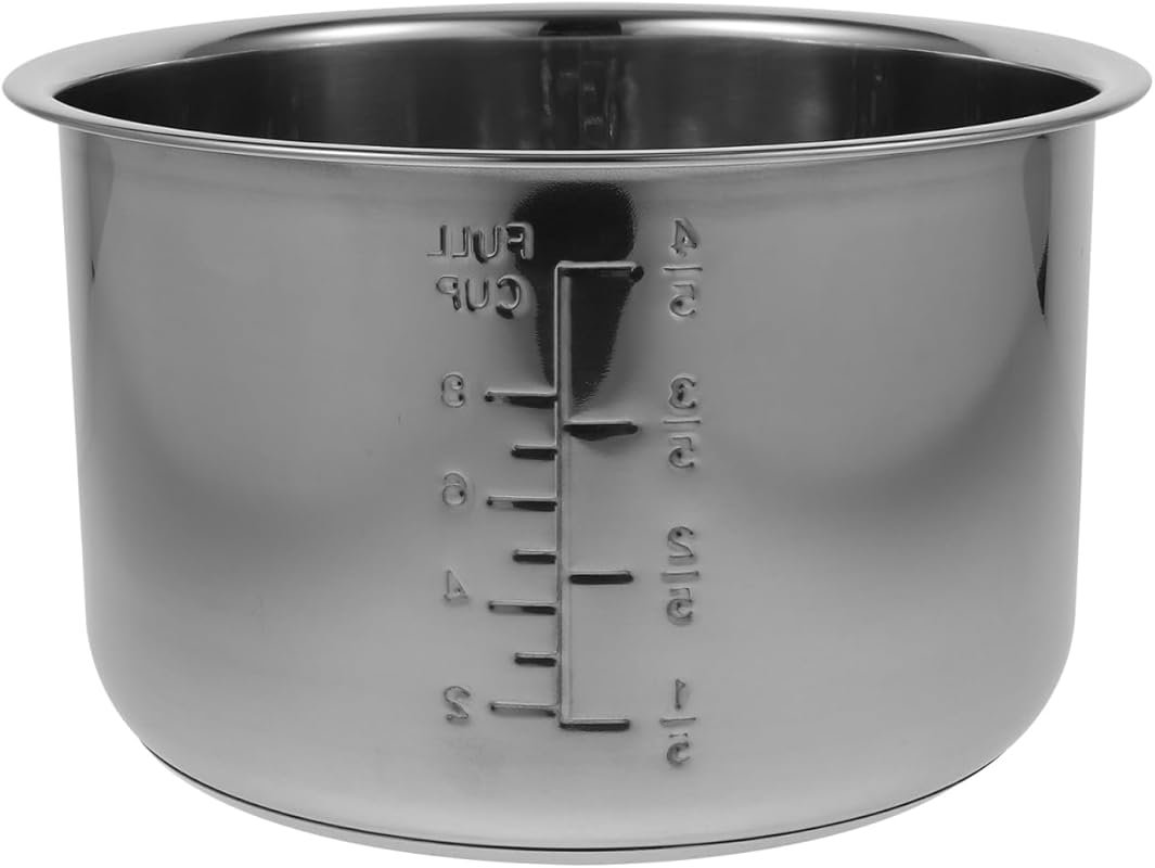 Operitacx 8 Cup Stainless Steel Non-Stick Replacement Inner Pot for Ri
