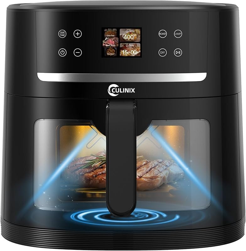 Intelligent AI Air Fryer, 8.5QT XXL, Auto-Recipe, Built-In Camera for